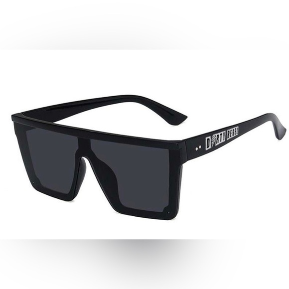 NEW DIRTY REBEL TODDLER SQUARE SUNGLASSES with DIRTY REBEL LOGO - Picture 2 of 2
